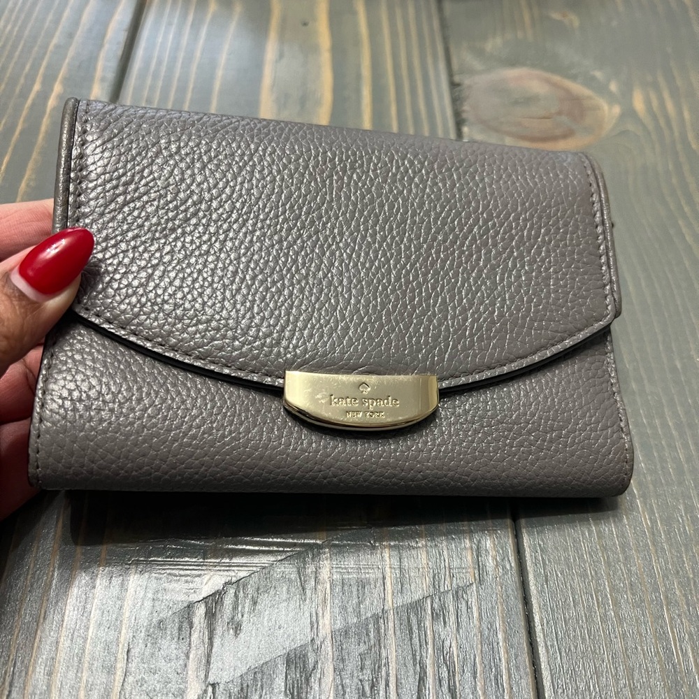 Kate Spade Grey Leather Wallet